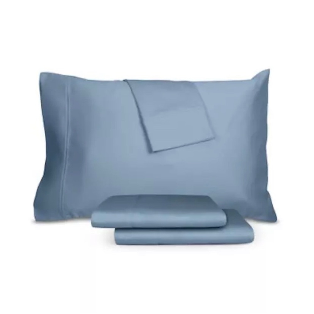 Austin Home 4-PC Sheet Set Cotton 1000 Thread Count Cal King Med Blue Premium